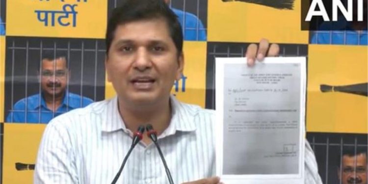 तिहार जेल में नहीं है शुगर स्पेशलिस्ट, केंद्र सरकार रच रही केजरीवाल को मारने की साजिश : सौरभ भारद्वाज