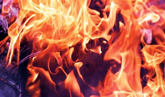 हरियाणा में रंजिशन खेत में लगाई आग, चपेट में आई ढाणी….लाखों का सामान जलकर राख