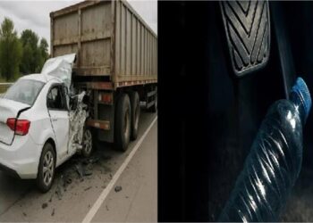 पानी की बोतल ने ली जान! WagonR के ब्रेक पैडल में फंसी तो ट्राला में जा घुसी गाड़ी, 2 व्यापारी दोस्तों की दर्दनाक मौत