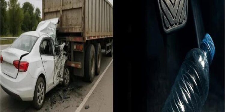 पानी की बोतल ने ली जान! WagonR के ब्रेक पैडल में फंसी तो ट्राला में जा घुसी गाड़ी, 2 व्यापारी दोस्तों की दर्दनाक मौत