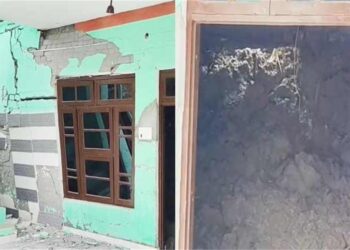 हरियाणा-हिमाचल बॉर्डर पर लैंडस्लाइड, मलबे में दबा घर, लोगों ने भागकर बचाई जान